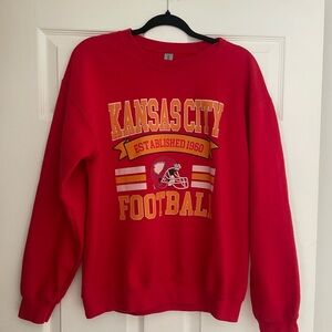 Kansas City Crewneck Gildan Red Heavy Blend Crewneck Sweatshirt